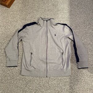 Gray Polo Ralph Lauren Track Jacket Swearshirt